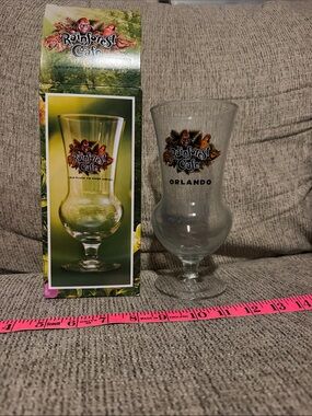 RAINFOREST Orlando Clear Glass Hurricane Logo Goblet